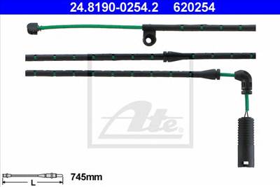 ATE 24.8190-0254.2 - fékbetét kopásjelző BMW