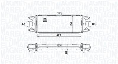 MAGNETI MARELLI 351319204010 - töltőlevegő-hűtő IVECO