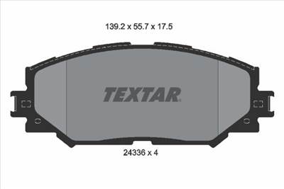 Fékbetét készlet TEXTAR 2433601 for TOYOTA, PONTIAC