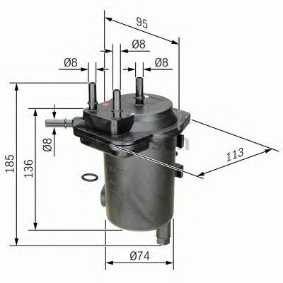 BOSCH 0 450 907 011 - Üzemanyagszűrő RENAULT