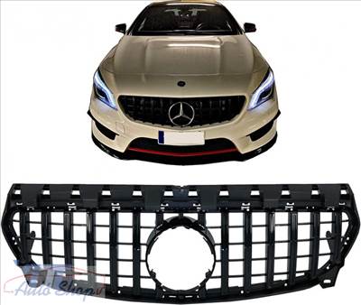 Mercedes CLA C117 X117 W117 Facelift Hűtőrács CLA45 GT-R Panamericana AMG Design Fényes Fekete modell (2016-2018)