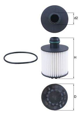 MAHLE OX 1171D - olajszűrő ALFA ROMEO FIAT OPEL VAUXHALL