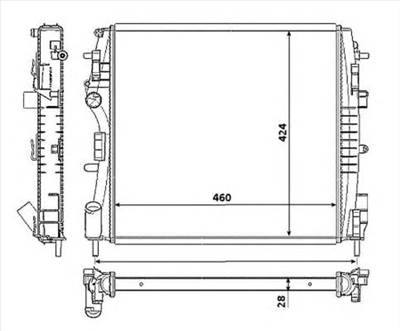 NRF 53938 - Vízhűtő (Hűtőradiátor) RENAULT