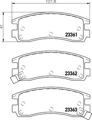 TEXTAR 2336101 - fékbetét BUICK BUICK (SGM) CADILLAC CHEVROLET MEGA OLDSMOBILE OPEL PONTIAC SATURN V