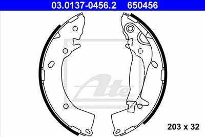 ATE 03.0137-0456.2 - fékpofakészlet HYUNDAI