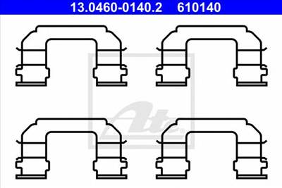 ATE 13.0460-0140.2 - Fékbetét szerelékkészlet CHEVROLET DAEWOO