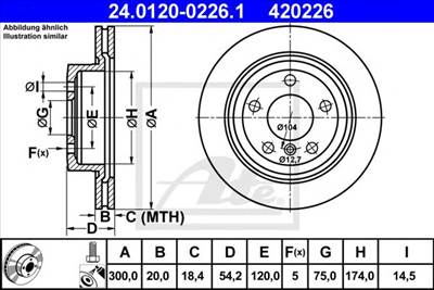 ATE 24.0120-0226.1 - féktárcsa BMW