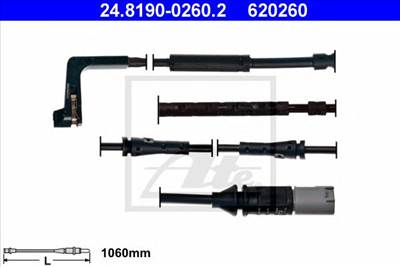 ATE 24.8190-0260.2 - fékbetét kopásjelző BMW