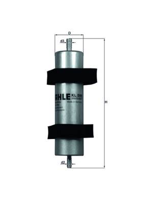 MAHLE KL 596 - Üzemanyagszűrő AUDI