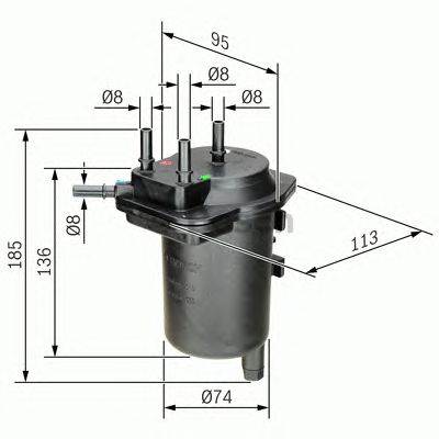 BOSCH 0 450 907 013 - Üzemanyagszűrő NISSAN RENAULT SUZUKI