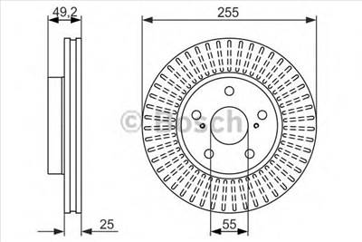 BOSCH 0 986 479 663 - féktárcsa LEXUS TOYOTA