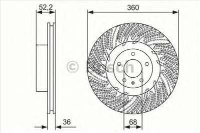 BOSCH 0 986 479 D27 - féktárcsa PORSCHE