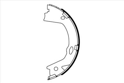 BOSCH 0 986 487 948 - kézifék fékpofakészlet HYUNDAI KIA