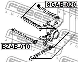 FEBEST SGAB-020 - Lengőkar szilent SSANGYONG SUZUKI