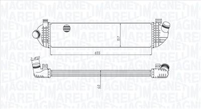 MAGNETI MARELLI 351319204370 - töltőlevegő-hűtő VOLVO