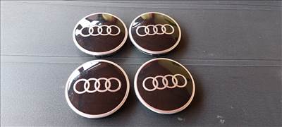  Új, gyári Audi alufelni kupak 60 mm matt fekte és lakk fekete