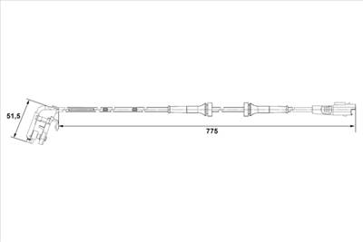 BOSCH 0 265 007 779 - kerékfordulatszám érzékelő CITROËN PEUGEOT