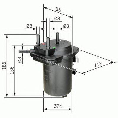 BOSCH 0 450 907 014 - Üzemanyagszűrő RENAULT