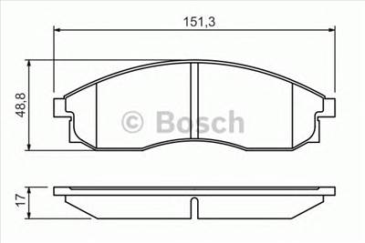BOSCH 0 986 424 340 - fékbetét HYUNDAI MITSUBISHI NISSAN