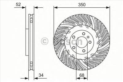 BOSCH 0 986 479 D28 - féktárcsa PORSCHE