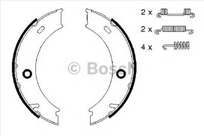 BOSCH 0 986 487 611 - kézifék fékpofakészlet MERCEDES-BENZ VW
