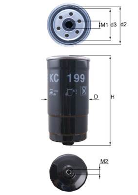 MAHLE KC 199 - Üzemanyagszűrő HYUNDAI
