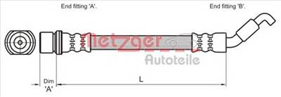 METZGER 4110027 - fékcső TOYOTA
