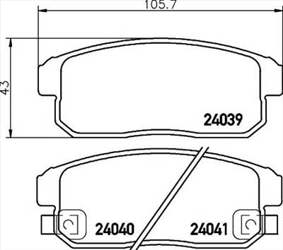 TEXTAR 2404001 - fékbetét CHEVROLET NISSAN SUZUKI
