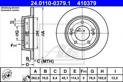 ATE 24.0110-0379.1 - féktárcsa HYUNDAI KIA