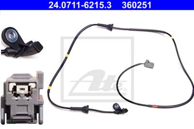ATE 24.0711-6215.3 - kerékfordulatszám érzékelő VOLVO