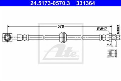 ATE 24.5173-0570.3 - fékcső MINI
