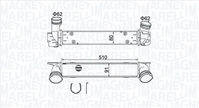 MAGNETI MARELLI 351319204880 - töltőlevegő-hűtő BMW