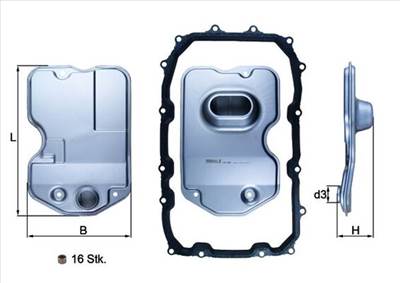 MAHLE HX 160KIT - hidraulikus szűrő, automatikus váltó AUDI PORSCHE VW