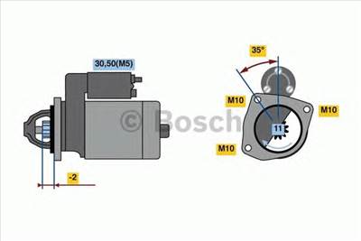 BOSCH 0 986 023 850 - önindító CITROËN DS FIAT LANCIA MITSUBISHI OPEL PEUGEOT VAUXHALL