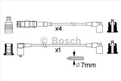 BOSCH 0 986 356 333 - gyújtókábel szett MERCEDES-BENZ PUCH