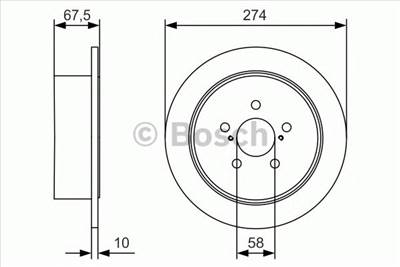 BOSCH 0 986 479 A82 - féktárcsa SUBARU