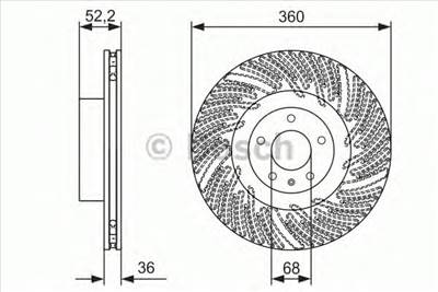 BOSCH 0 986 479 D29 - féktárcsa PORSCHE
