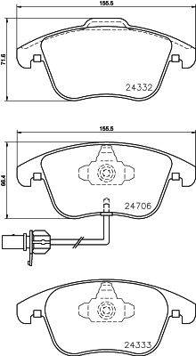 Fékbetét készlet MINTEX MDB2952 for AUDI, VW, SEAT, SKODA