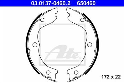 ATE 03.0137-0460.2 - kézifék fékpofakészlet NISSAN