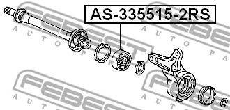 FEBEST AS-335515-2RS - Féltengely csapágy ACURA HONDA HONDA (DONGFENG) HONDA (GAC)