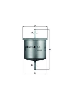 MAHLE KL 61 - Üzemanyagszűrő FORD FORD ASIA / OZEANIA FORD AUSTRALIA MAZDA