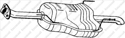 BOSAL 185-601 - hátsó kipufogó dob OPEL VAUXHALL