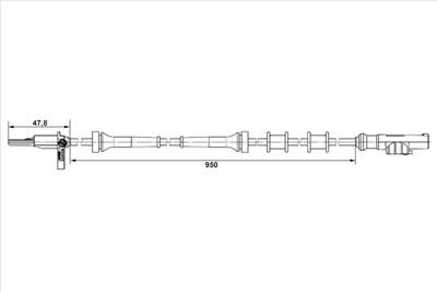 BOSCH 0 265 007 883 - kerékfordulatszám érzékelő CITROËN PEUGEOT