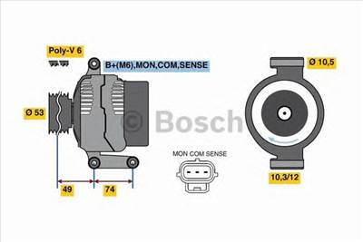 BOSCH 0 986 049 460 - generátor FORD FORD USA JAGUAR