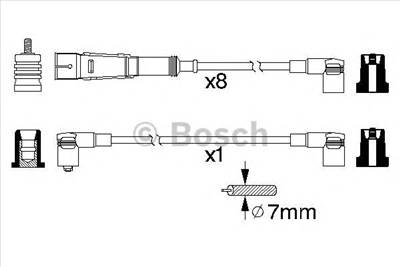 BOSCH 0 986 356 334 - gyújtókábel szett MERCEDES-BENZ