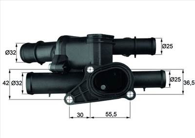 MAHLE TM 1 105 - termosztát, hűtőfolyadék AUDI SKODA VW