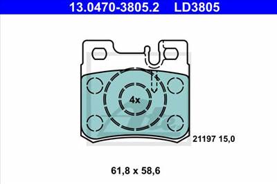 ATE 13.0470-3805.2 - fékbetét MERCEDES-BENZ