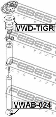 FEBEST VWAB-024 - Persely, lengéscsillapító AUDI SEAT SKODA VW