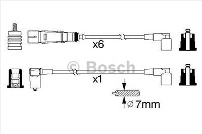 BOSCH 0 986 356 335 - gyújtókábel szett MERCEDES-BENZ PUCH