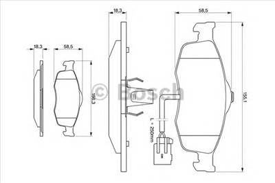 BOSCH 0 986 424 359 - fékbetét FORD FORD AUSTRALIA